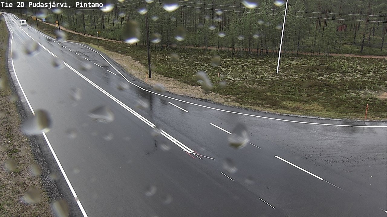 Weather Camera Image Väg 20 Pudasjärvi, Pintamo, Pudasjärvi, Pohjois-Pohjanmaa