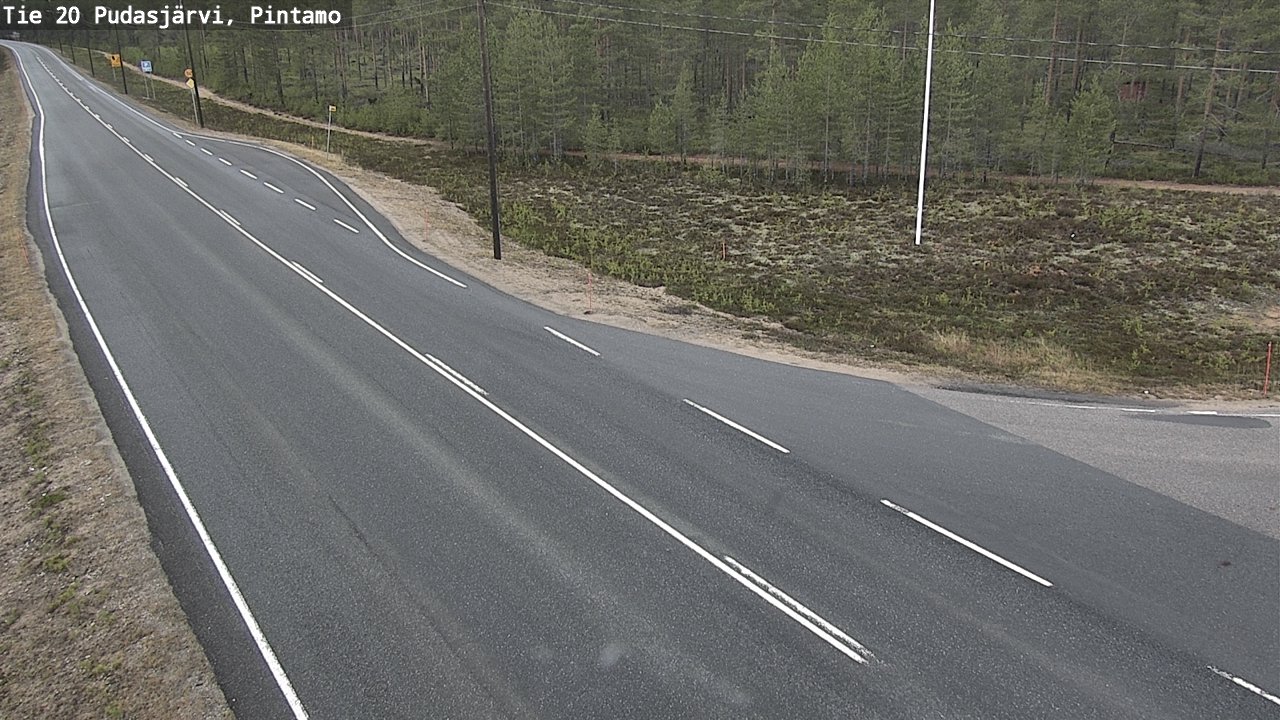 Kelikamerat Kuva Tie 20 Pudasjärvi, Pintamo, Pudasjärvi, Pohjois-Pohjanmaa