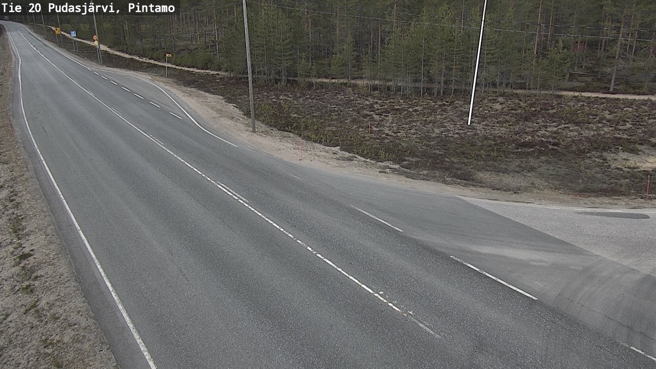 Kelikamerat Kuva Tie 20 Pudasjärvi, Pintamo, Pudasjärvi, Pohjois-Pohjanmaa