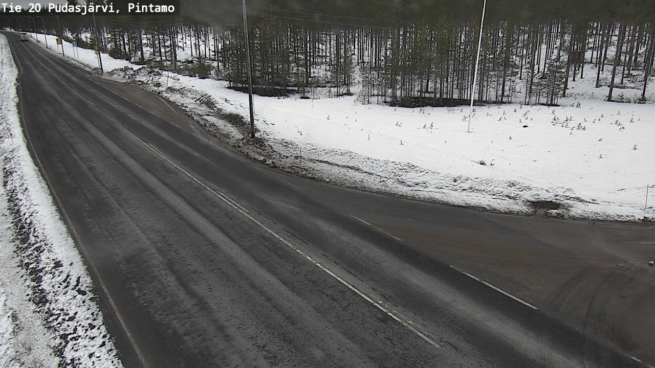 Weather Camera Image Väg 20 Pudasjärvi, Pintamo, Pudasjärvi, Pohjois-Pohjanmaa