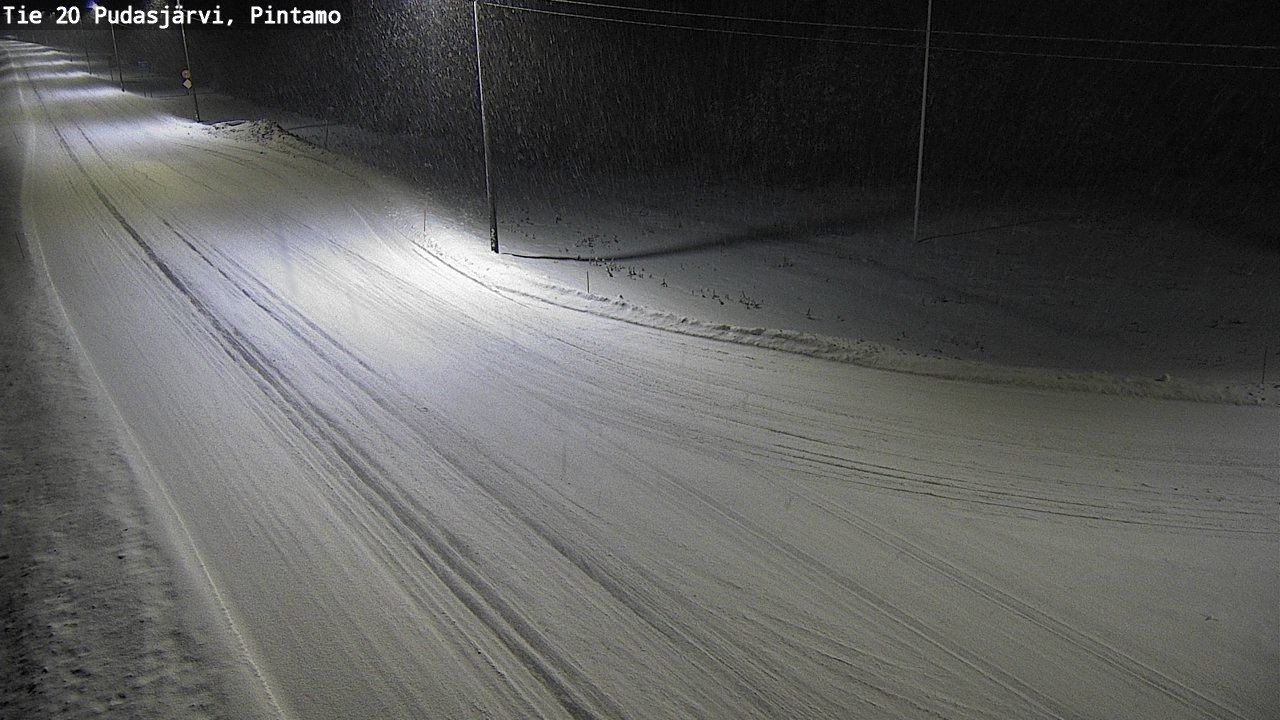 Weather Camera Image Väg 20 Pudasjärvi, Pintamo, Pudasjärvi, Pohjois-Pohjanmaa