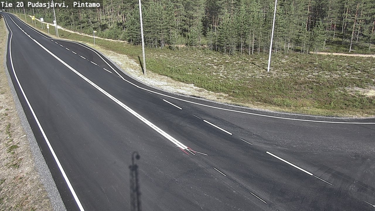 Weather Camera Image Väg 20 Pudasjärvi, Pintamo, Pudasjärvi, Pohjois-Pohjanmaa