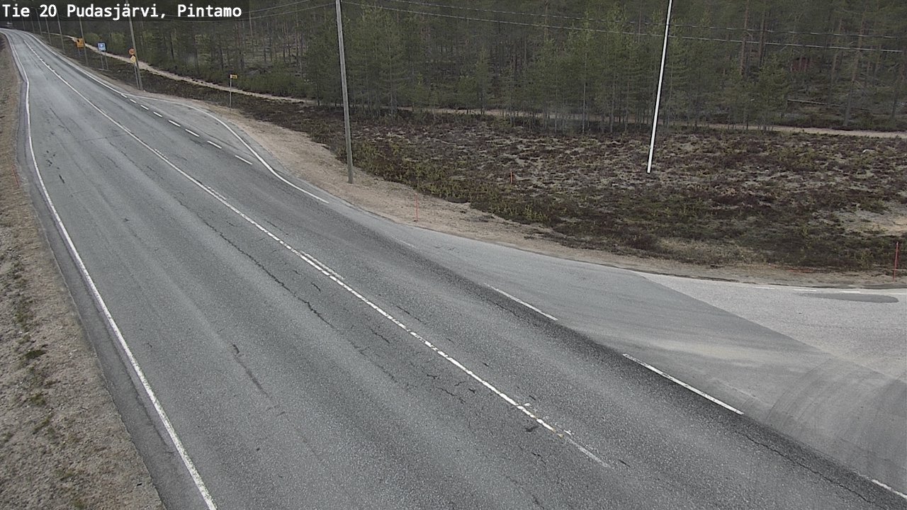 Kelikamerat Kuva Tie 20 Pudasjärvi, Pintamo, Pudasjärvi, Pohjois-Pohjanmaa