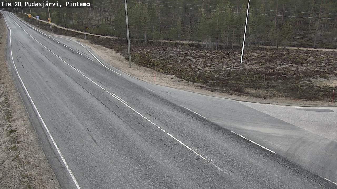 Kelikamerat Kuva Tie 20 Pudasjärvi, Pintamo, Pudasjärvi, Pohjois-Pohjanmaa