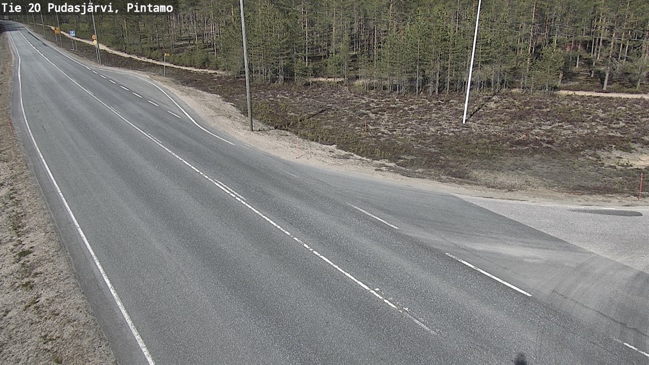 Kelikamerat Kuva Tie 20 Pudasjärvi, Pintamo, Pudasjärvi, Pohjois-Pohjanmaa
