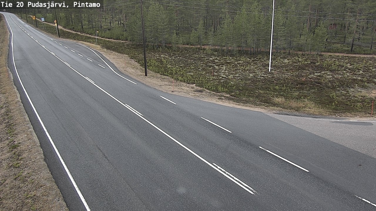 Kelikamerat Kuva Tie 20 Pudasjärvi, Pintamo, Pudasjärvi, Pohjois-Pohjanmaa