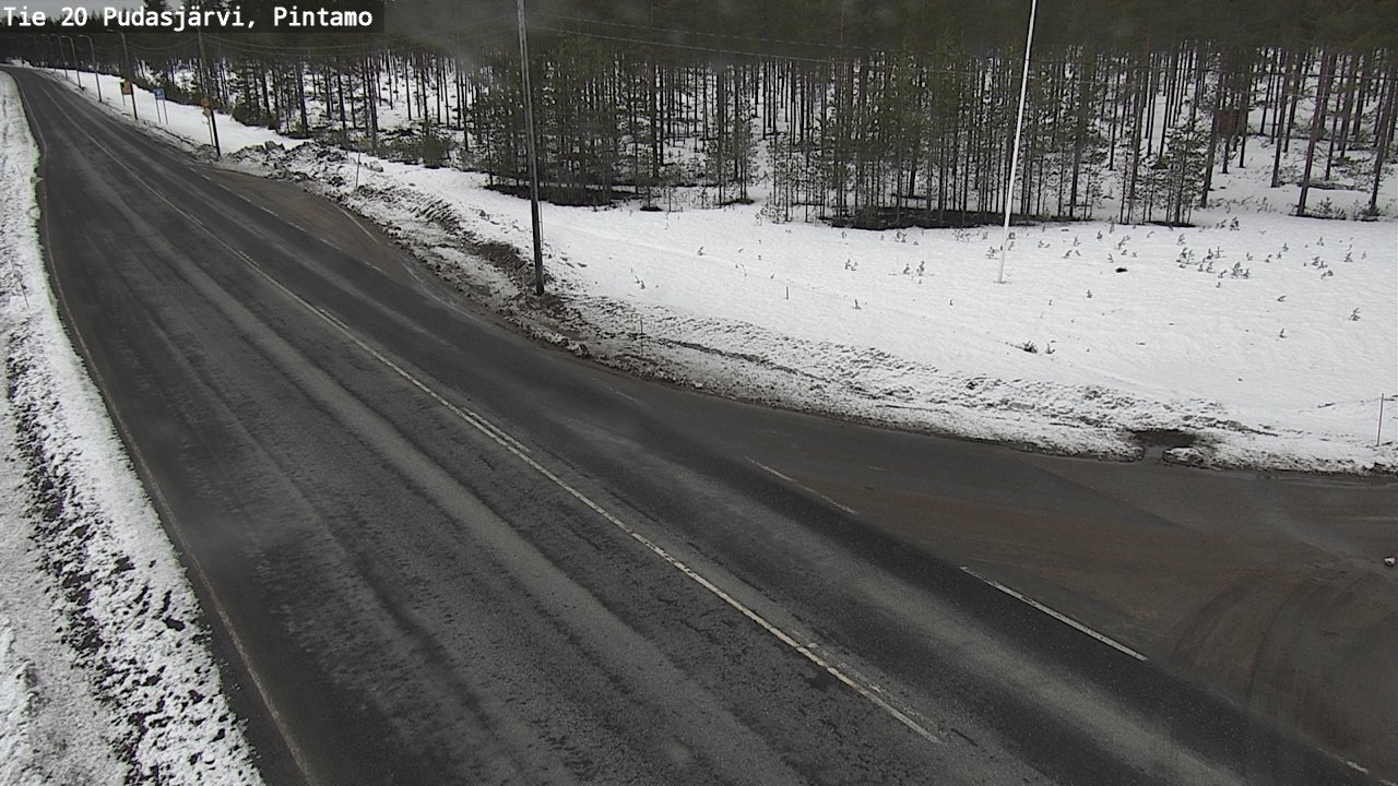 Weather Camera Image Väg 20 Pudasjärvi, Pintamo, Pudasjärvi, Pohjois-Pohjanmaa