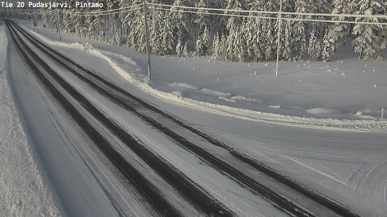 Weather Camera Image Väg 20 Pudasjärvi, Pintamo, Pudasjärvi, Pohjois-Pohjanmaa
