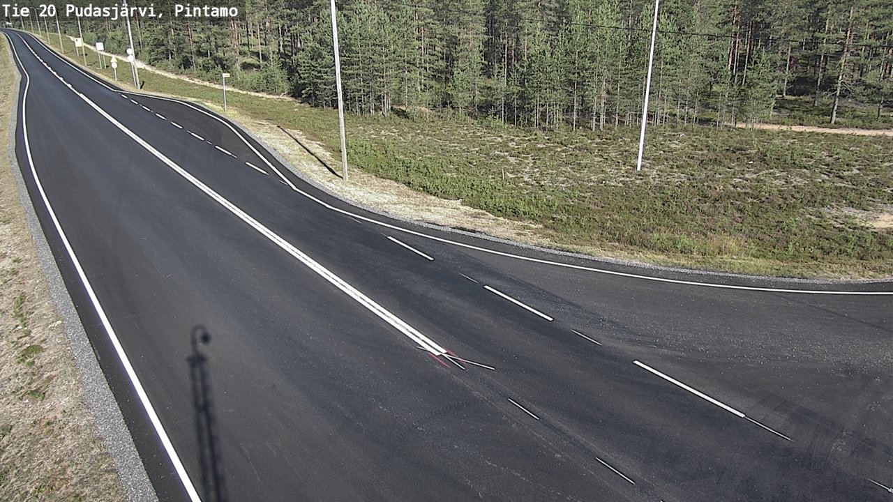Weather Camera Image Väg 20 Pudasjärvi, Pintamo, Pudasjärvi, Pohjois-Pohjanmaa