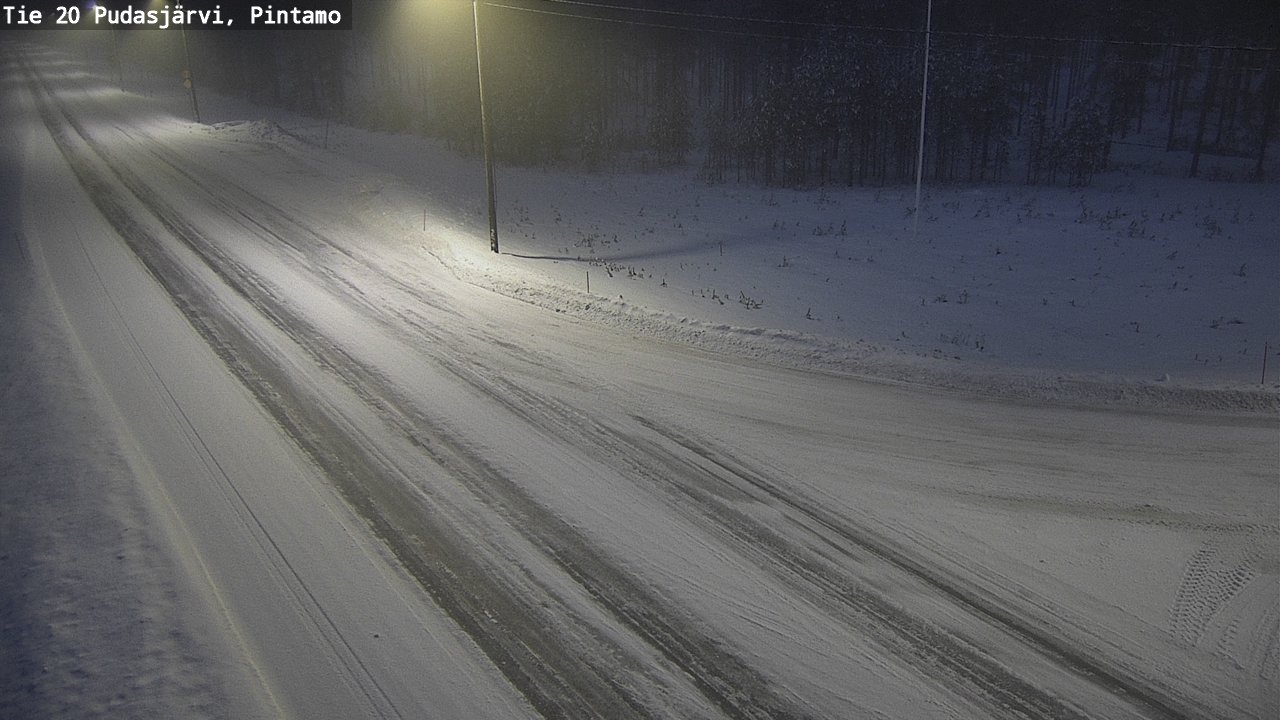 Weather Camera Image Väg 20 Pudasjärvi, Pintamo, Pudasjärvi, Pohjois-Pohjanmaa