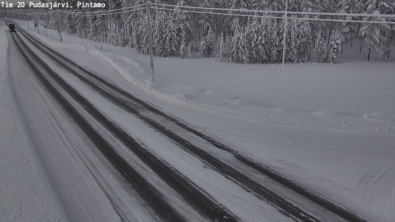 Weather Camera Image Väg 20 Pudasjärvi, Pintamo, Pudasjärvi, Pohjois-Pohjanmaa