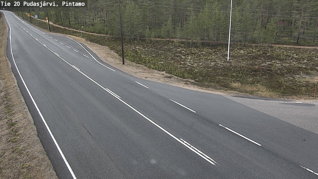 Kelikamerat Kuva Tie 20 Pudasjärvi, Pintamo, Pudasjärvi, Pohjois-Pohjanmaa