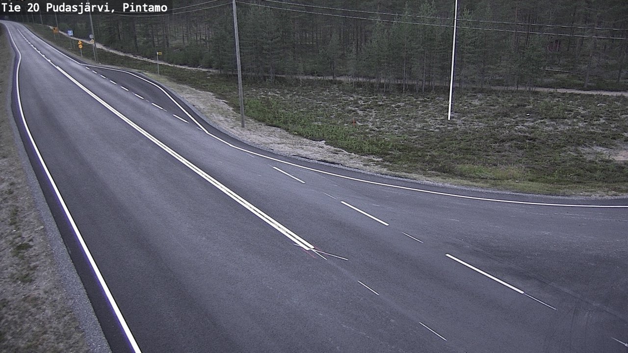Kelikamerat Kuva Tie 20 Pudasjärvi, Pintamo, Pudasjärvi, Pohjois-Pohjanmaa
