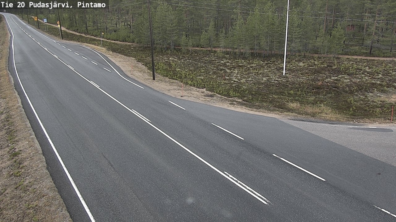 Kelikamerat Kuva Tie 20 Pudasjärvi, Pintamo, Pudasjärvi, Pohjois-Pohjanmaa