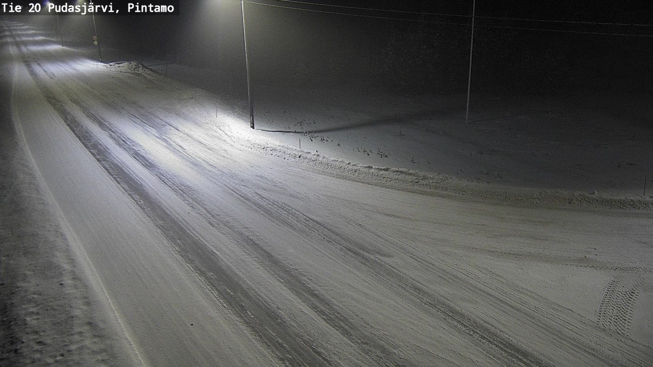 Weather Camera Image Väg 20 Pudasjärvi, Pintamo, Pudasjärvi, Pohjois-Pohjanmaa