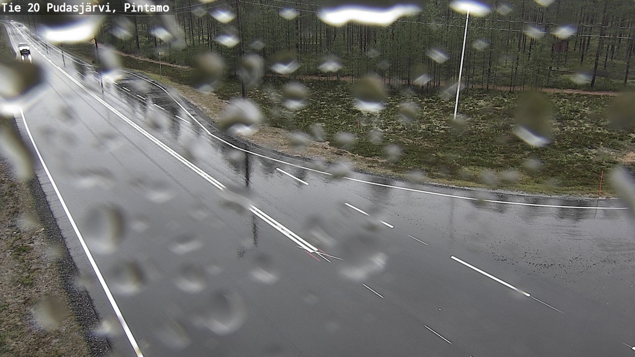 Weather Camera Image Väg 20 Pudasjärvi, Pintamo, Pudasjärvi, Pohjois-Pohjanmaa