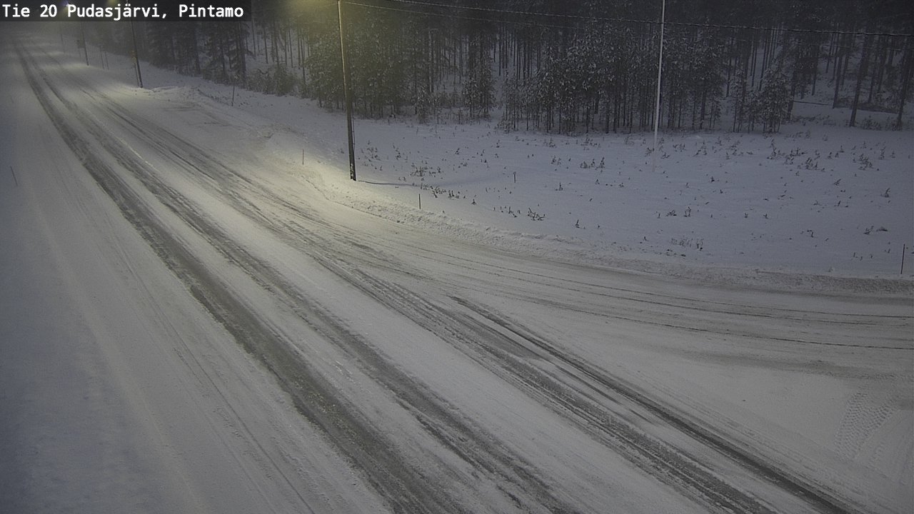 Weather Camera Image Väg 20 Pudasjärvi, Pintamo, Pudasjärvi, Pohjois-Pohjanmaa