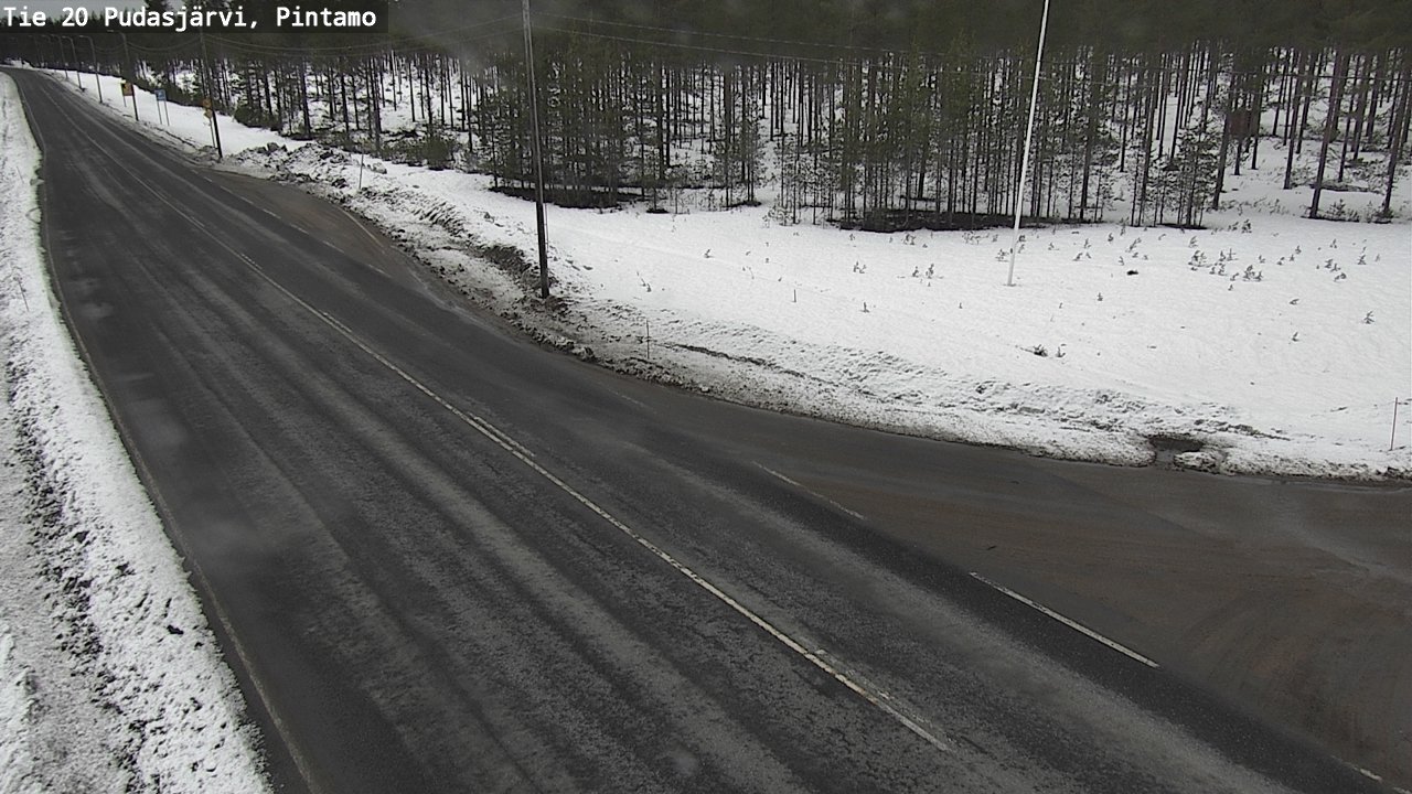 Weather Camera Image Väg 20 Pudasjärvi, Pintamo, Pudasjärvi, Pohjois-Pohjanmaa