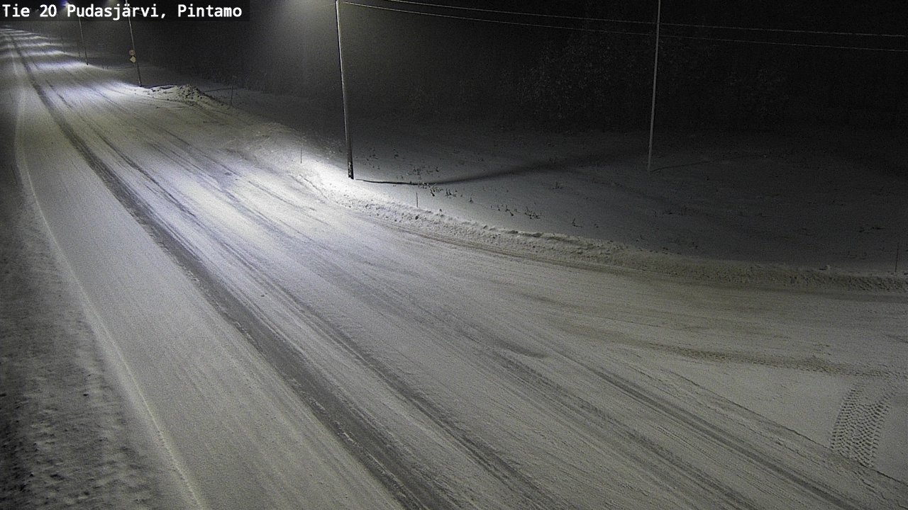 Weather Camera Image Väg 20 Pudasjärvi, Pintamo, Pudasjärvi, Pohjois-Pohjanmaa