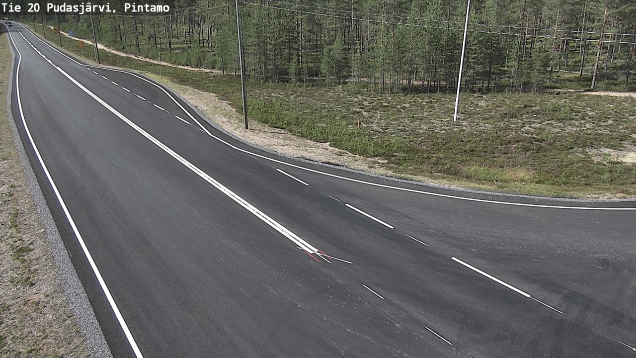 Kelikamerat Kuva Tie 20 Pudasjärvi, Pintamo, Pudasjärvi, Pohjois-Pohjanmaa