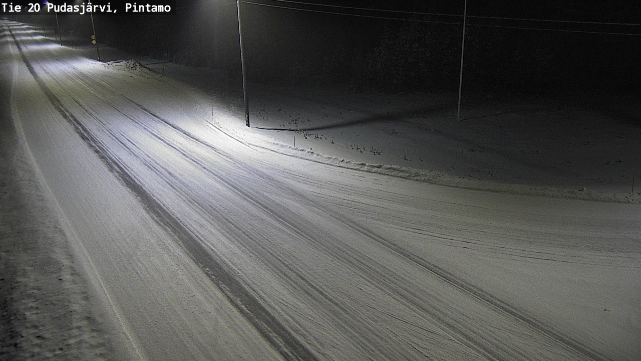 Weather Camera Image Väg 20 Pudasjärvi, Pintamo, Pudasjärvi, Pohjois-Pohjanmaa