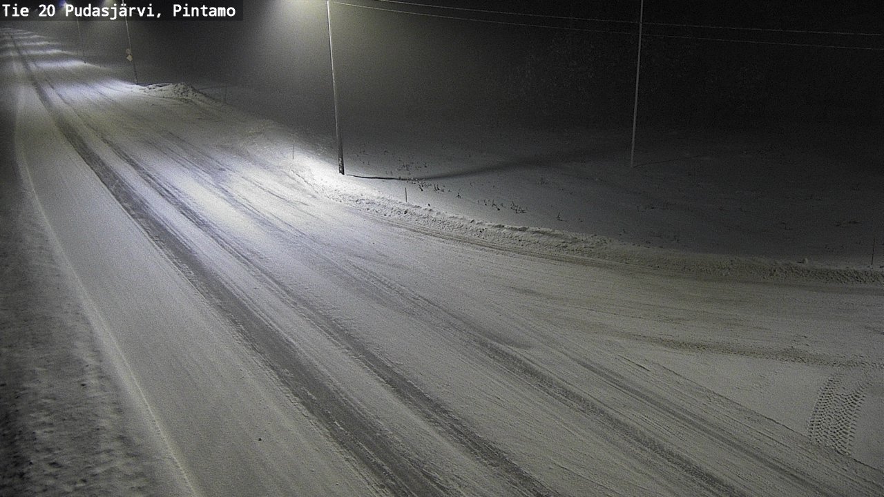 Weather Camera Image Väg 20 Pudasjärvi, Pintamo, Pudasjärvi, Pohjois-Pohjanmaa