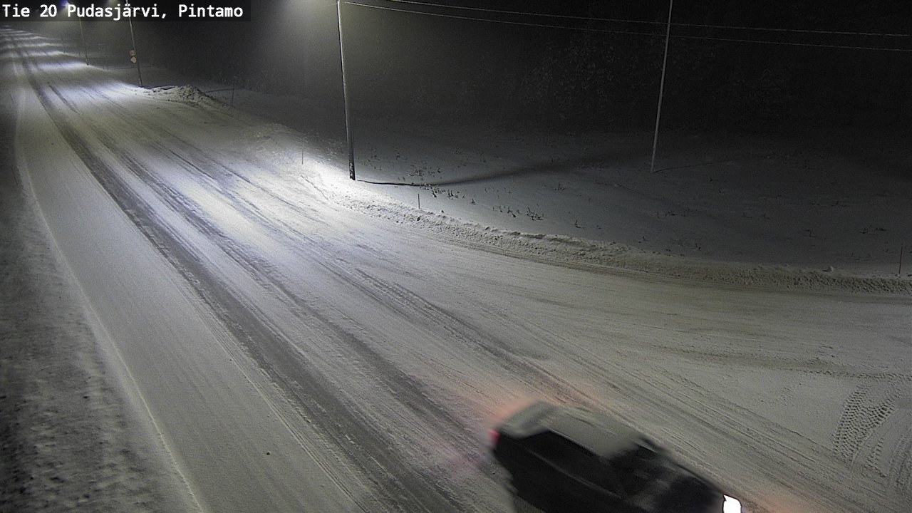 Weather Camera Image Väg 20 Pudasjärvi, Pintamo, Pudasjärvi, Pohjois-Pohjanmaa