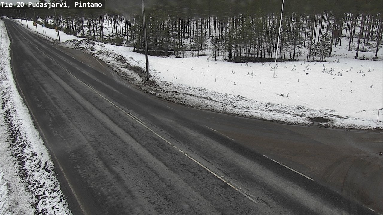 Weather Camera Image Väg 20 Pudasjärvi, Pintamo, Pudasjärvi, Pohjois-Pohjanmaa