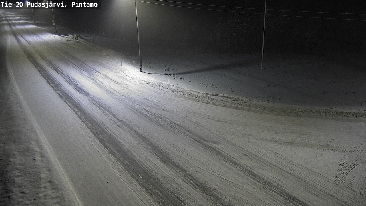 Weather Camera Image Väg 20 Pudasjärvi, Pintamo, Pudasjärvi, Pohjois-Pohjanmaa
