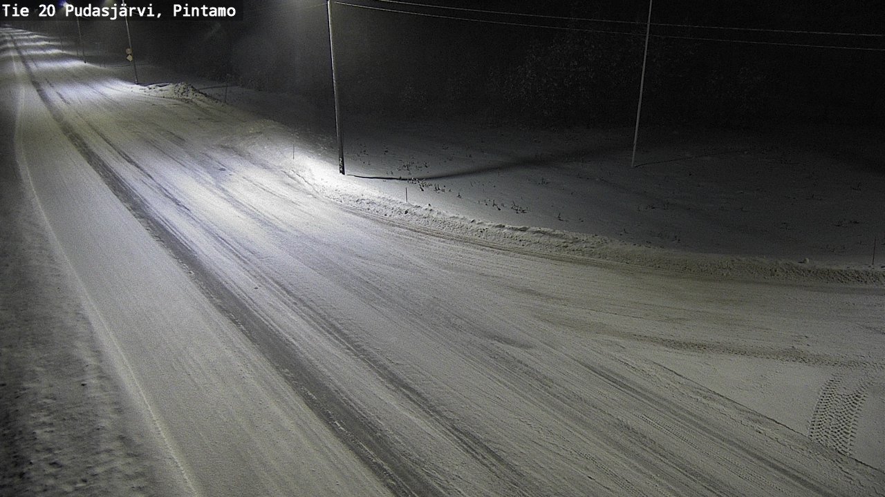 Weather Camera Image Väg 20 Pudasjärvi, Pintamo, Pudasjärvi, Pohjois-Pohjanmaa