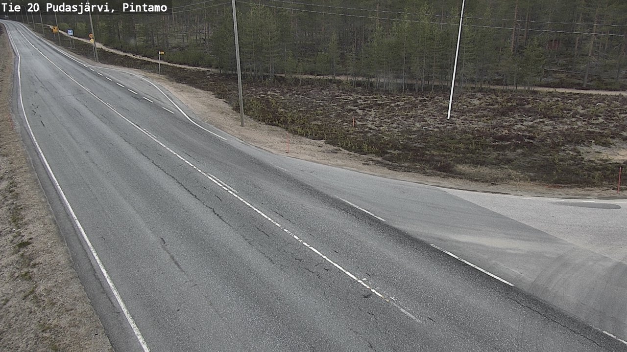 Kelikamerat Kuva Tie 20 Pudasjärvi, Pintamo, Pudasjärvi, Pohjois-Pohjanmaa