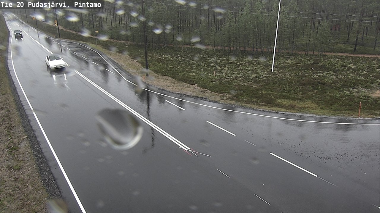 Weather Camera Image Väg 20 Pudasjärvi, Pintamo, Pudasjärvi, Pohjois-Pohjanmaa