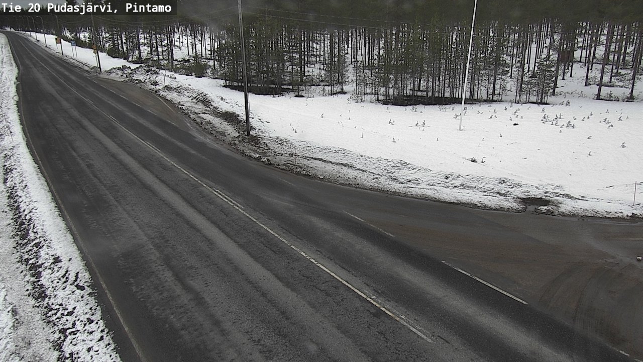 Weather Camera Image Väg 20 Pudasjärvi, Pintamo, Pudasjärvi, Pohjois-Pohjanmaa