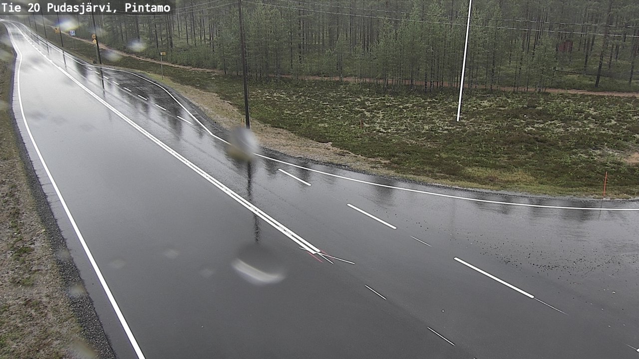 Weather Camera Image Väg 20 Pudasjärvi, Pintamo, Pudasjärvi, Pohjois-Pohjanmaa