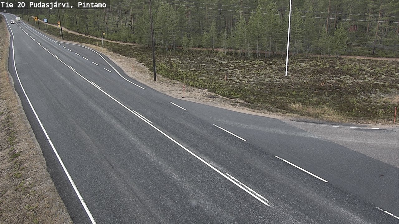 Kelikamerat Kuva Tie 20 Pudasjärvi, Pintamo, Pudasjärvi, Pohjois-Pohjanmaa