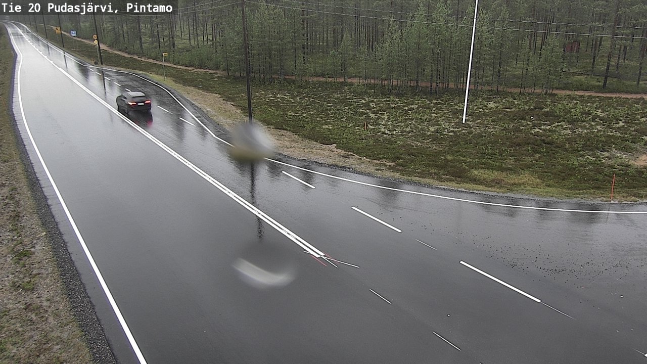 Weather Camera Image Väg 20 Pudasjärvi, Pintamo, Pudasjärvi, Pohjois-Pohjanmaa