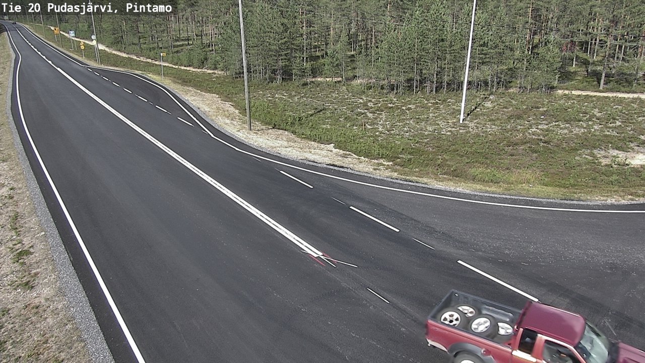 Weather Camera Image Väg 20 Pudasjärvi, Pintamo, Pudasjärvi, Pohjois-Pohjanmaa