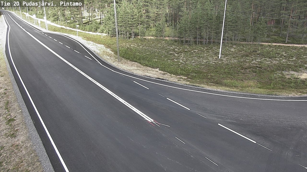 Weather Camera Image Väg 20 Pudasjärvi, Pintamo, Pudasjärvi, Pohjois-Pohjanmaa