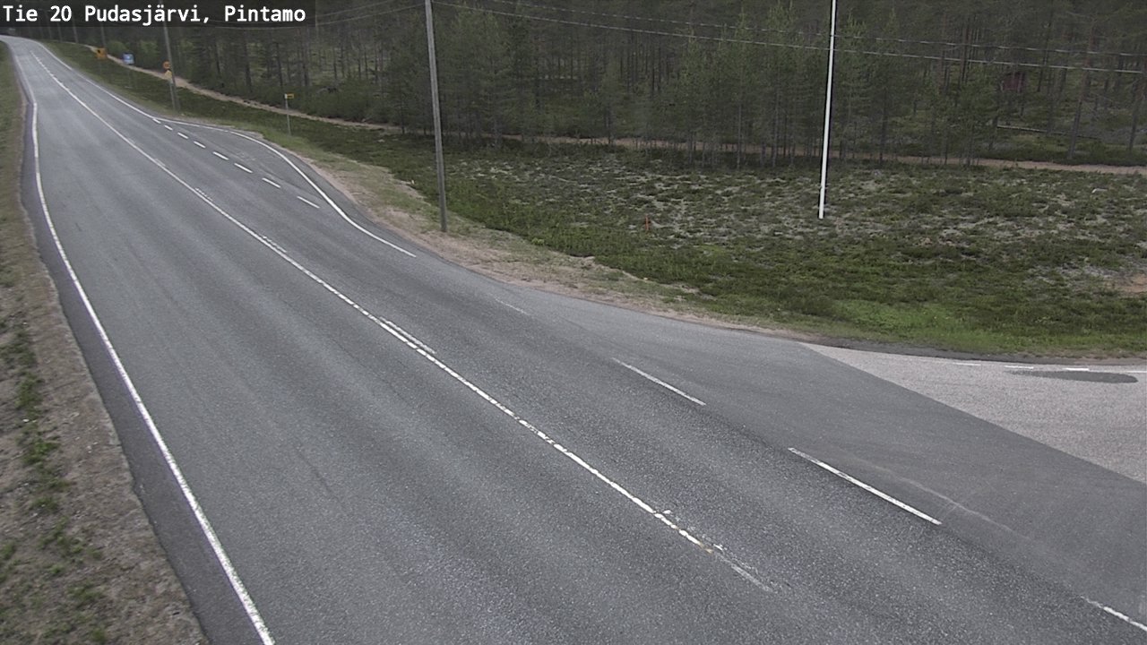 Kelikamerat Kuva Tie 20 Pudasjärvi, Pintamo, Pudasjärvi, Pohjois-Pohjanmaa