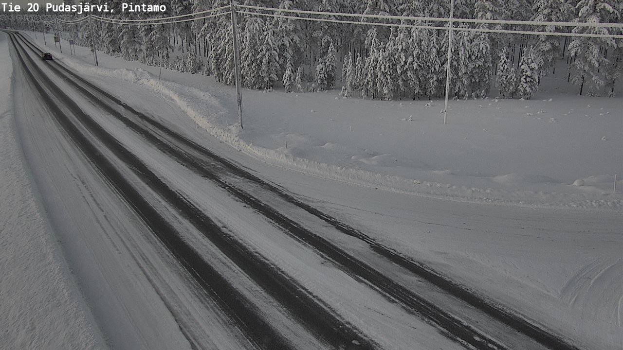 Weather Camera Image Väg 20 Pudasjärvi, Pintamo, Pudasjärvi, Pohjois-Pohjanmaa