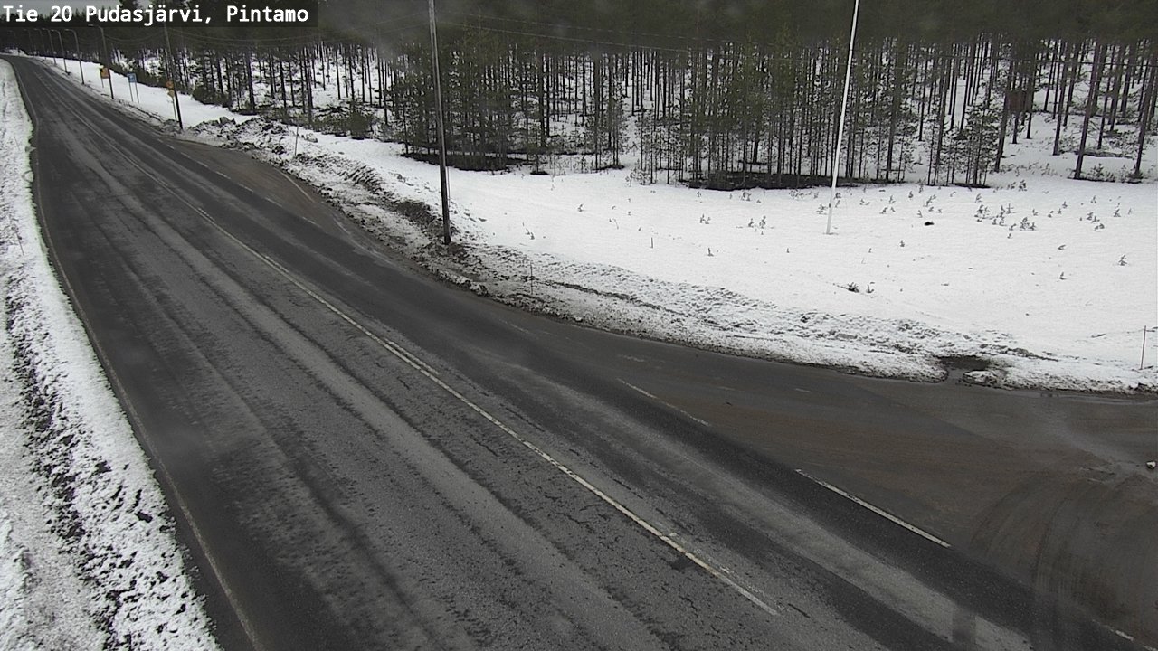 Weather Camera Image Väg 20 Pudasjärvi, Pintamo, Pudasjärvi, Pohjois-Pohjanmaa