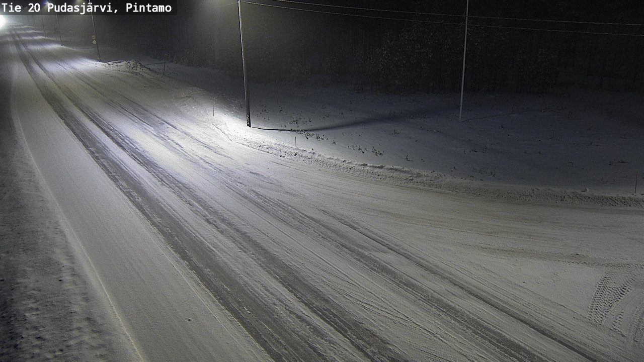 Weather Camera Image Väg 20 Pudasjärvi, Pintamo, Pudasjärvi, Pohjois-Pohjanmaa