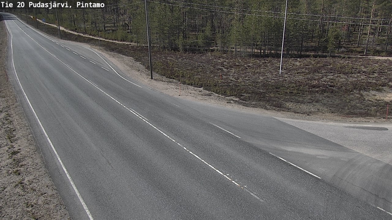 Kelikamerat Kuva Tie 20 Pudasjärvi, Pintamo, Pudasjärvi, Pohjois-Pohjanmaa
