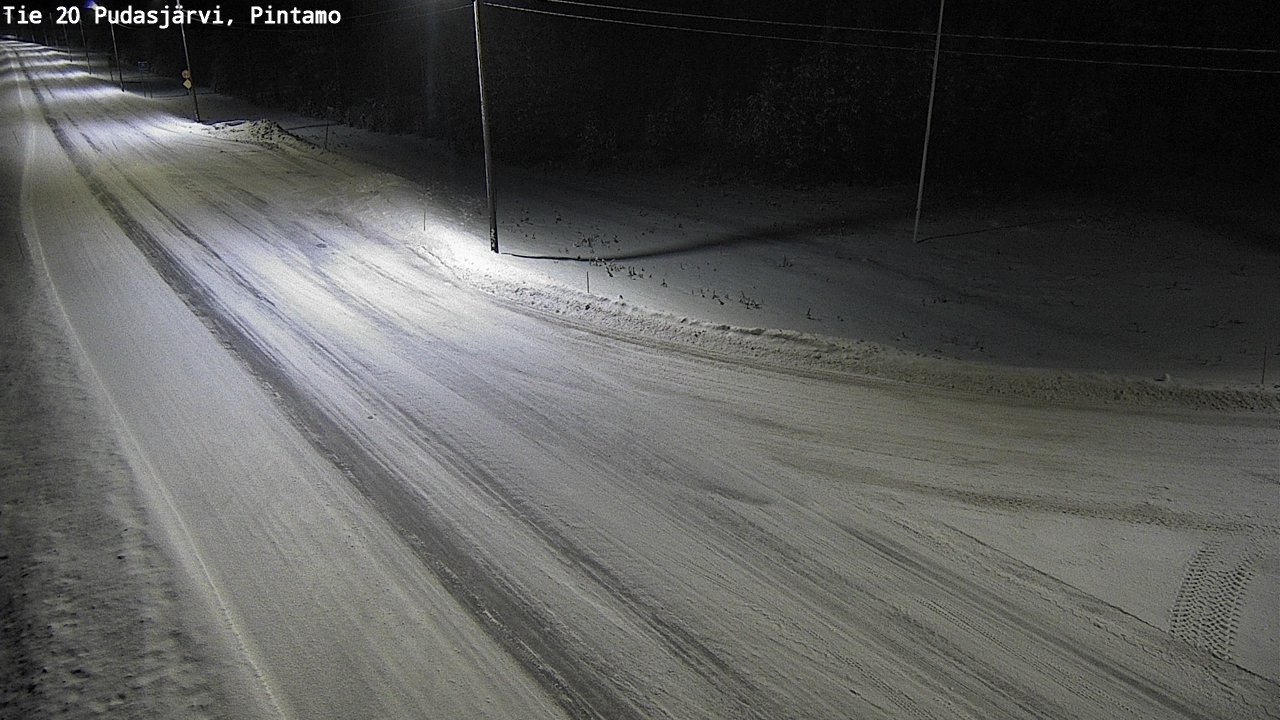 Weather Camera Image Väg 20 Pudasjärvi, Pintamo, Pudasjärvi, Pohjois-Pohjanmaa
