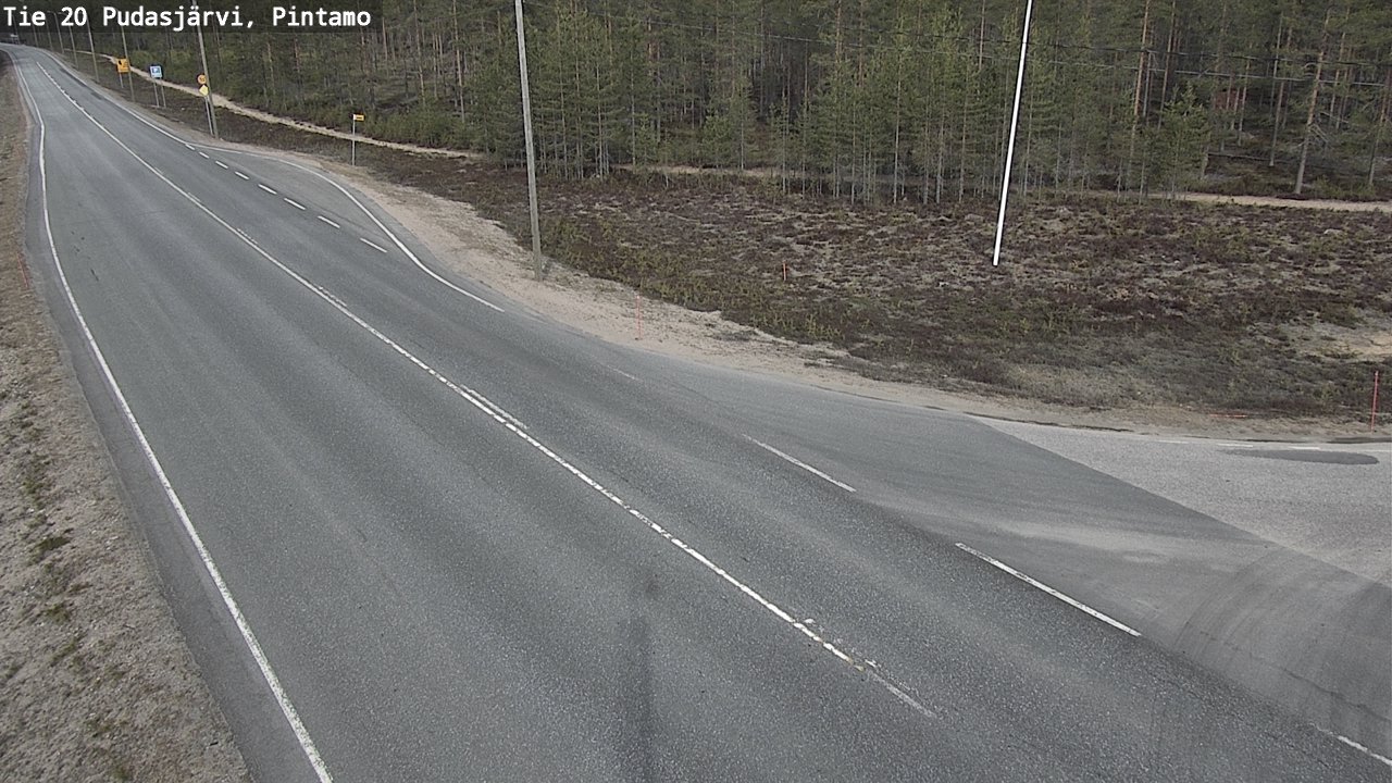 Kelikamerat Kuva Tie 20 Pudasjärvi, Pintamo, Pudasjärvi, Pohjois-Pohjanmaa