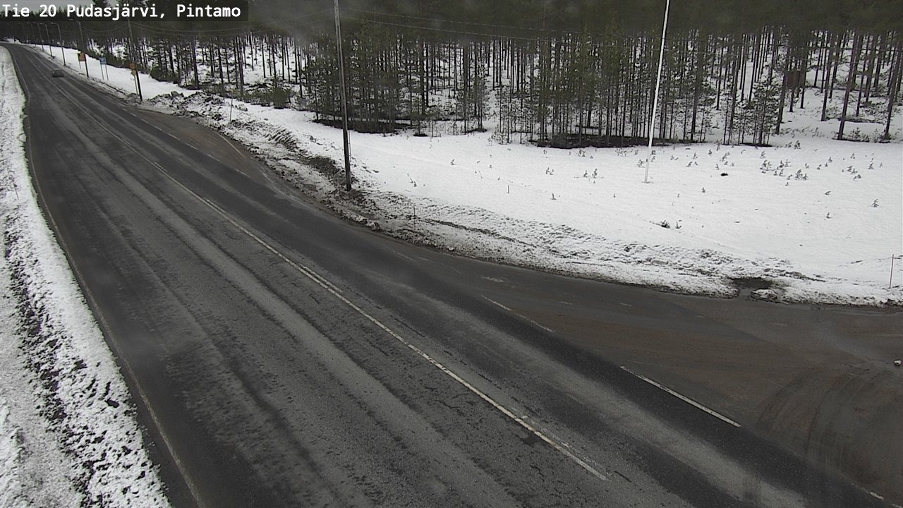 Weather Camera Image Väg 20 Pudasjärvi, Pintamo, Pudasjärvi, Pohjois-Pohjanmaa