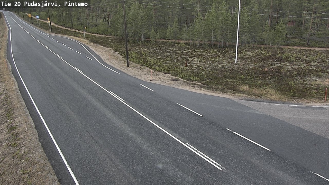 Kelikamerat Kuva Tie 20 Pudasjärvi, Pintamo, Pudasjärvi, Pohjois-Pohjanmaa