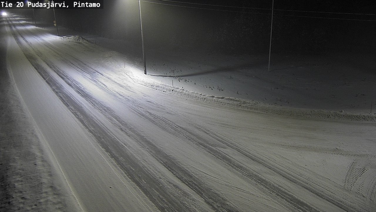 Weather Camera Image Väg 20 Pudasjärvi, Pintamo, Pudasjärvi, Pohjois-Pohjanmaa