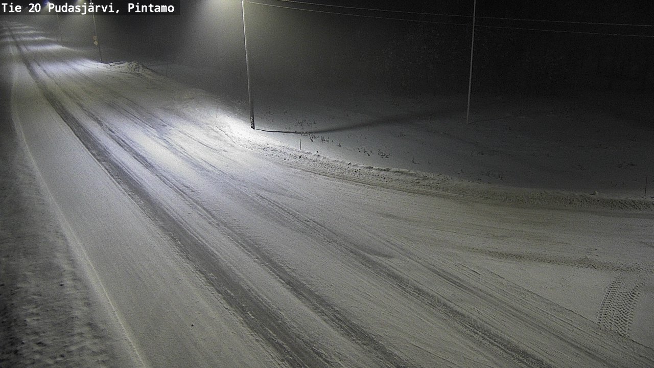 Weather Camera Image Väg 20 Pudasjärvi, Pintamo, Pudasjärvi, Pohjois-Pohjanmaa