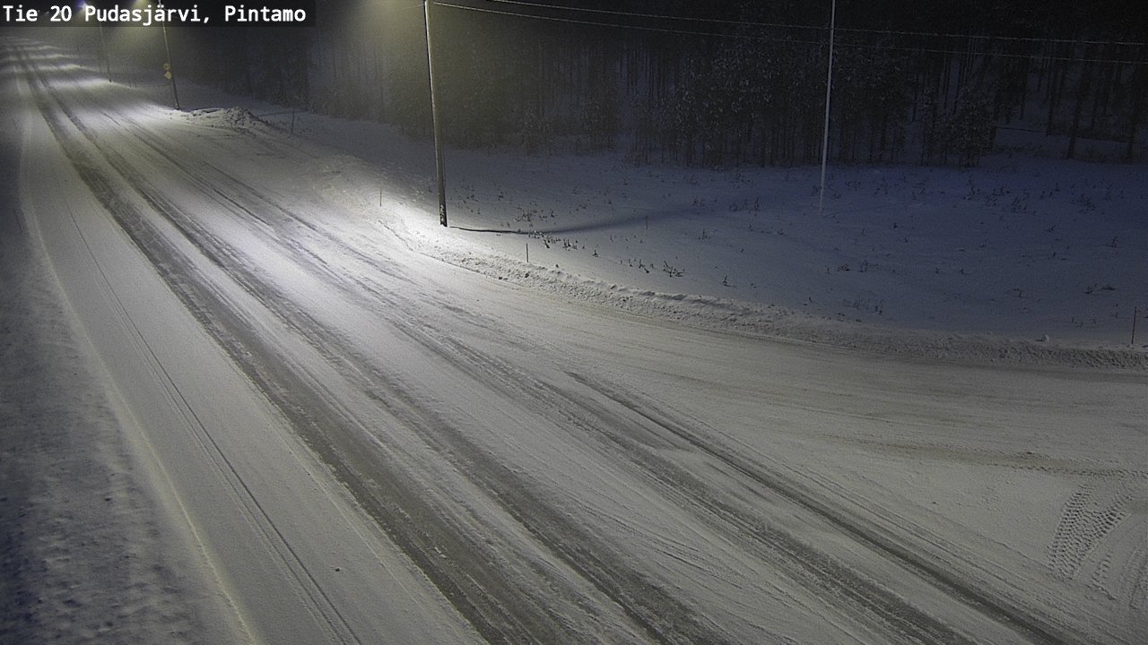 Weather Camera Image Väg 20 Pudasjärvi, Pintamo, Pudasjärvi, Pohjois-Pohjanmaa